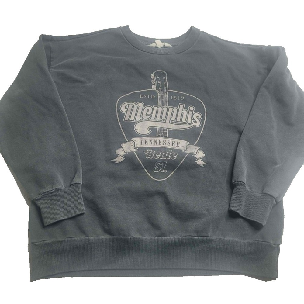 Bixby Nomad Beale St. Memphis Tennessee Gray Sweatshirt Large 12-14